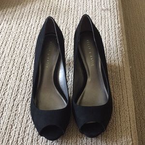 Black suede size 10 Kelly and Katie 3 inch heels